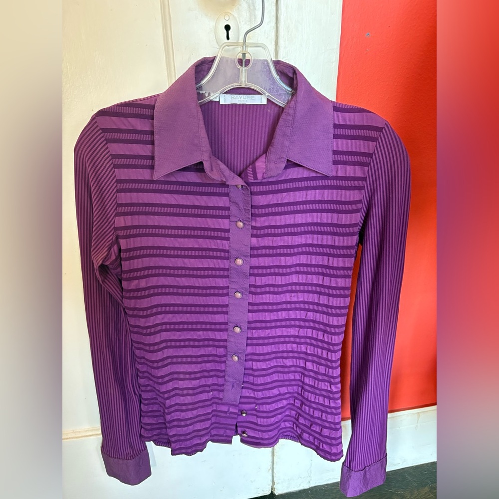 Purple Rayure Striped Women's Blouse